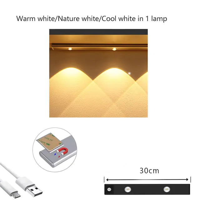 Luminária Noturna LED Recarregável com Sensor